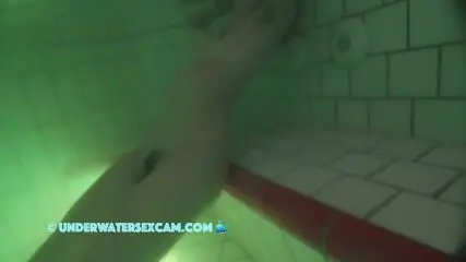 Public Sauna Pool Tease: 18+ French Teen's Jet Stream Adventure