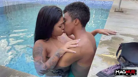 Big Cock Pool Sex: Intense Oral Action Unfolds