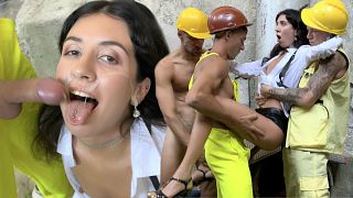 Hardcore Construction Site Sex with Katty West