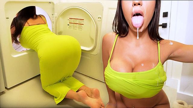 Stepmom's Wild Dryer Mishap with Lexis Star