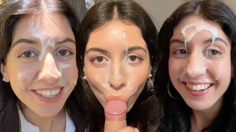 Facial Compilation: Katty West in Cum on Face Action