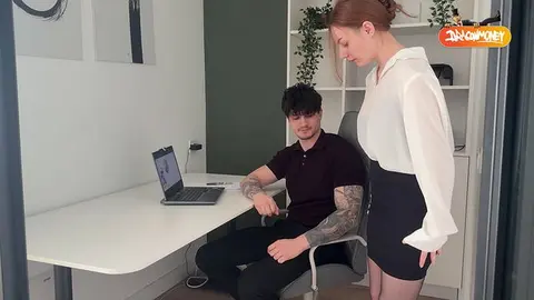 Redhead Secretary Gets Intimate with Boss in Office