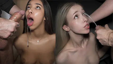Teen Facials: Cum Hungry Girls Beg for More