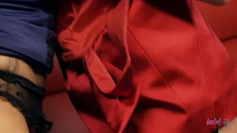 Lesbian Girlfriends Unleash Passion in Private Club Room