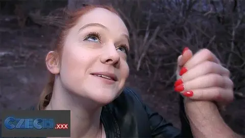 Ginger Redhead Seduction in Public Car Scene