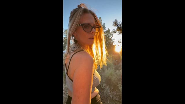 52 Year Old Hippie Reya Lovenlight Dances at Sunset at High Vibe Festival
