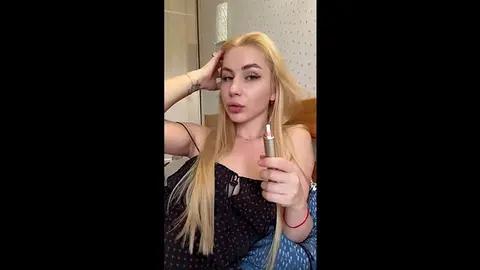 Blonde Babe Enjoys Intense Toy Play