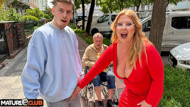 MatureClub: Busty Redhead Wife Cucks Her Wheelchair Husband