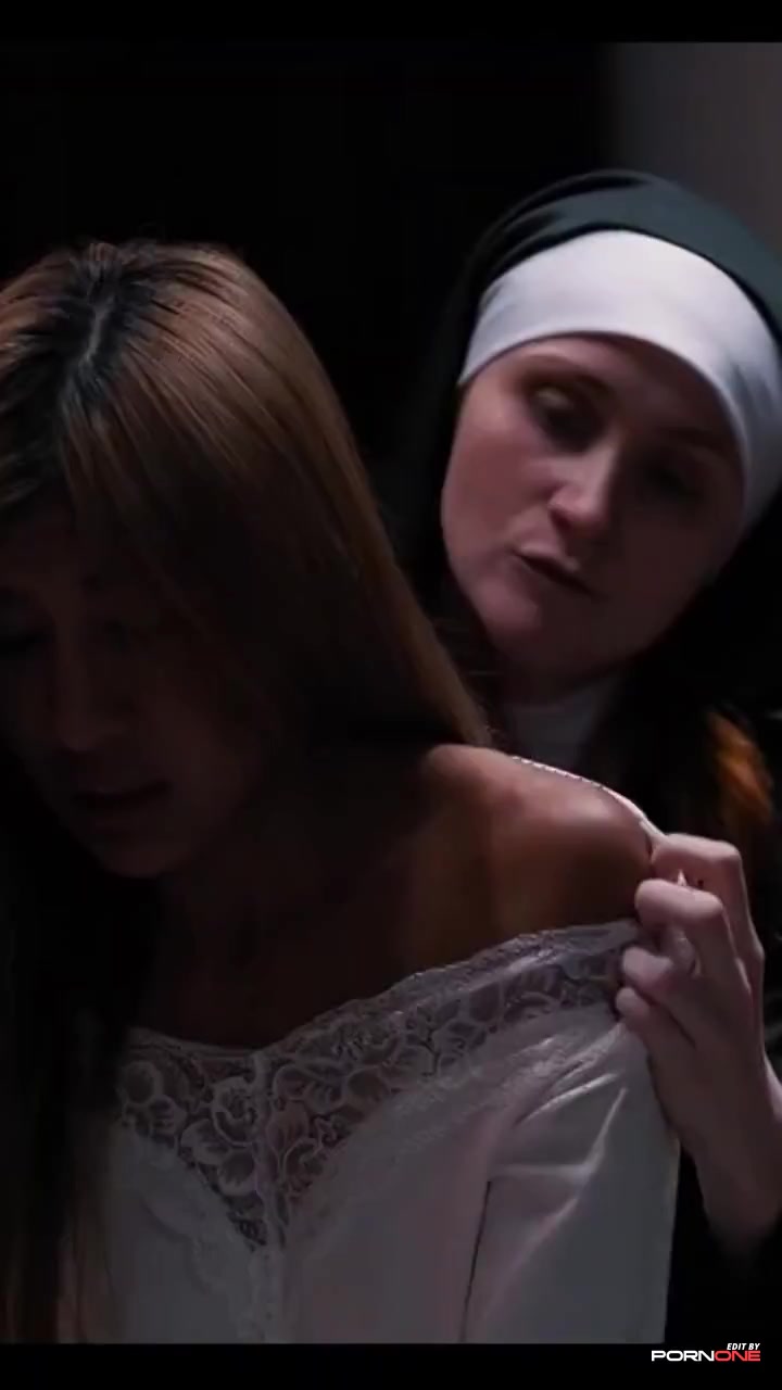 Futanari Nuns Scarlett Skies & Clara Trinity in Action