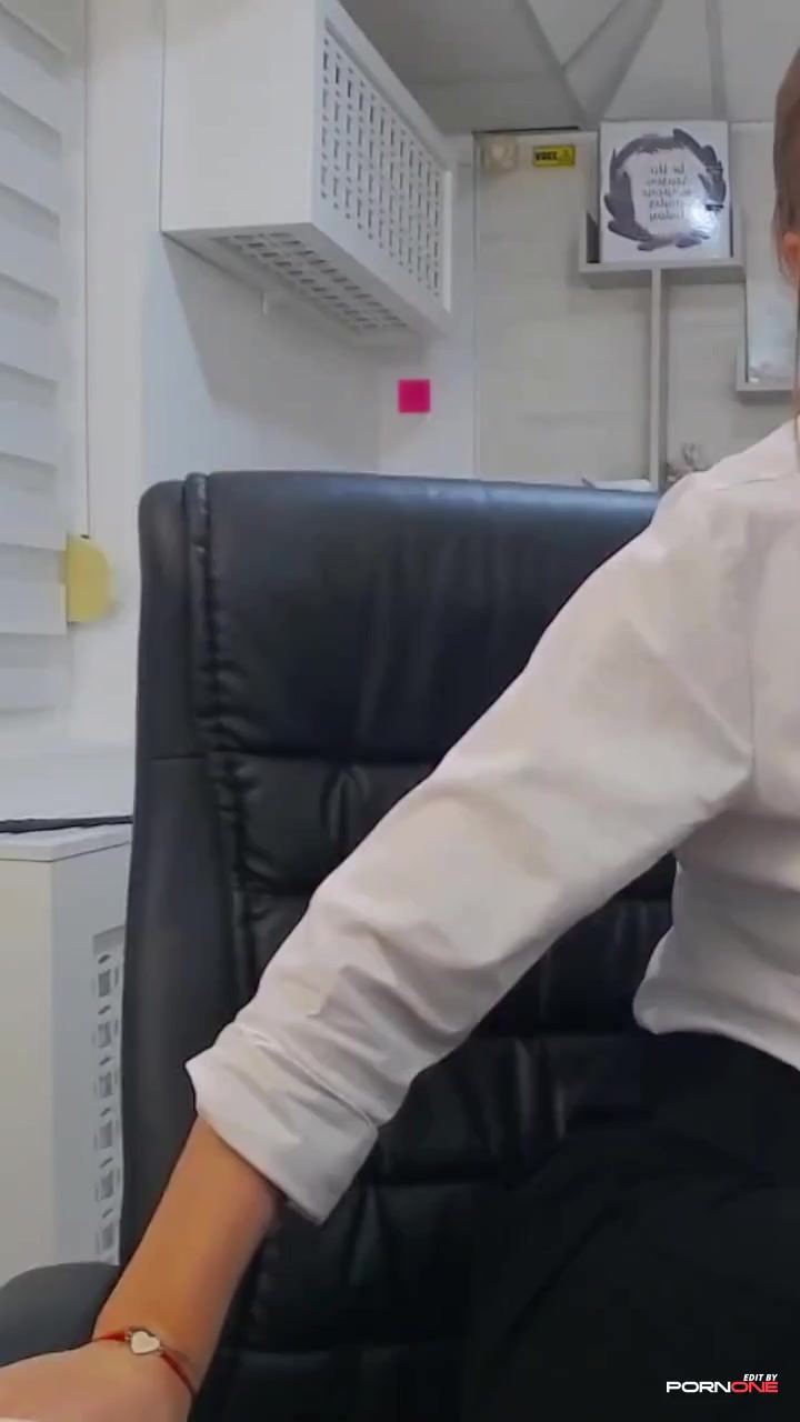 skinny busty hot blonde milf big ass tease in office  - Short by pornone.com