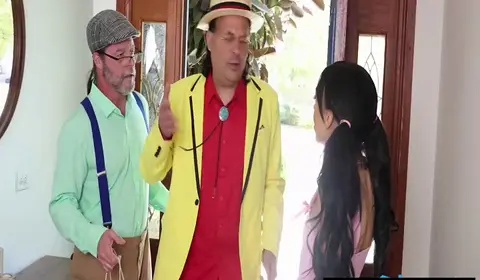 Bianca Bangs with Jack Vegas and Eric John in Hot Scene