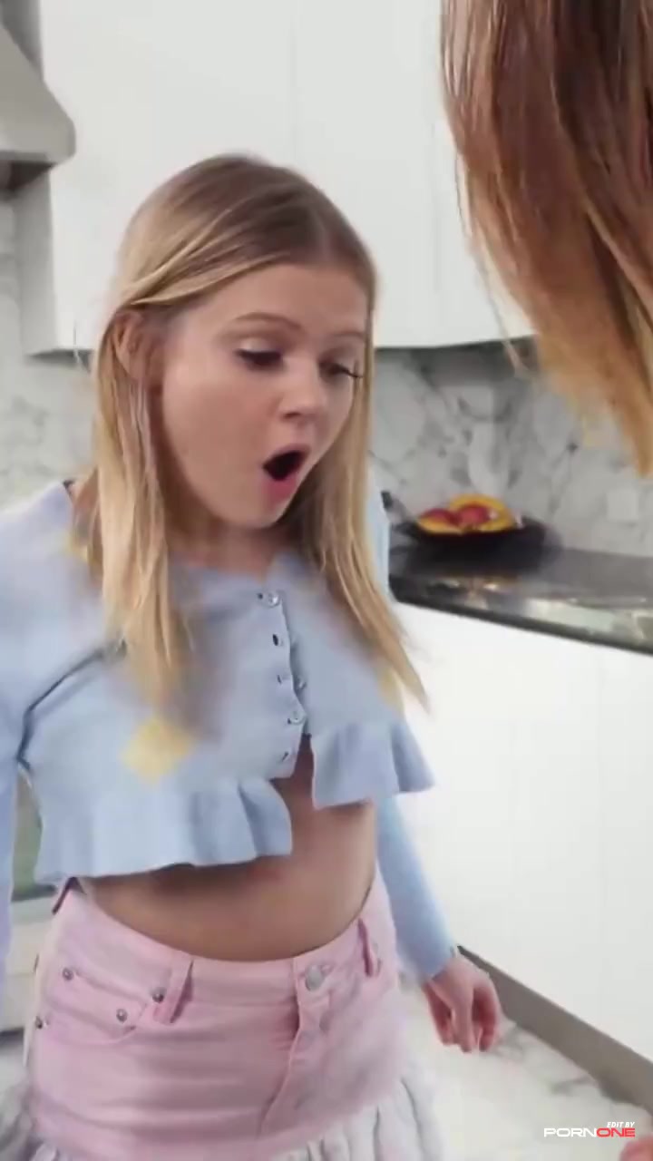 a small-breasted blonde in a miniskirt gives a wet and messy fellatio - xxx!  - Short by pornone.com