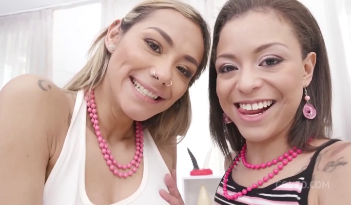 Polly Petrova & Veronica Leal in Hardcore Gonzo Action