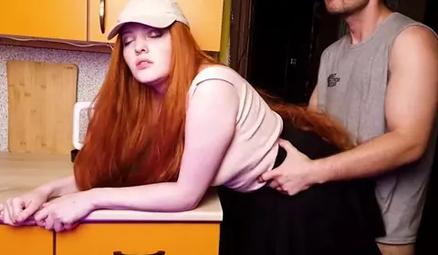 Natural Tits Redhead Stepdaughter in Intense Scene