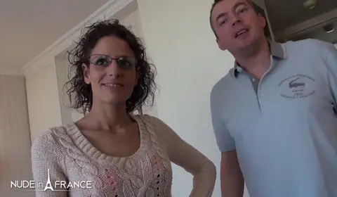 Mature French Amateur Couple in Intimate Casting Scene