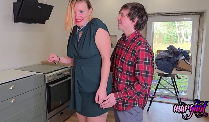 Stepmother in Fishnets Visits – Forbidden Family Encounter