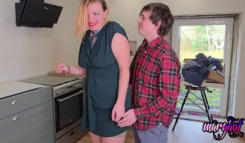 Stepmother in Fishnets Visits – Forbidden Family Encounter