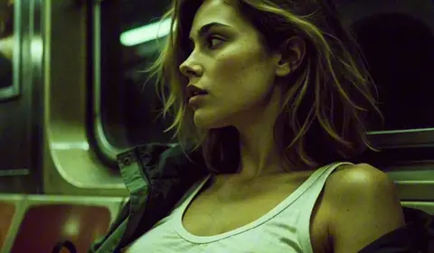 Cumslut Sucks Cock on Late-Night Subway