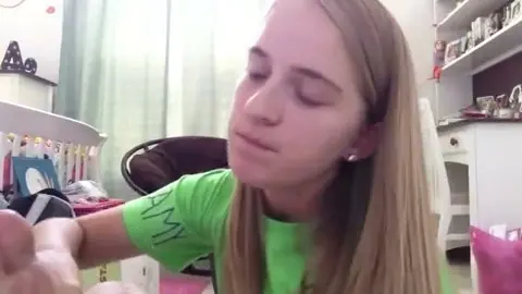 Teen Girl Sucking Her Toes in Private Moment