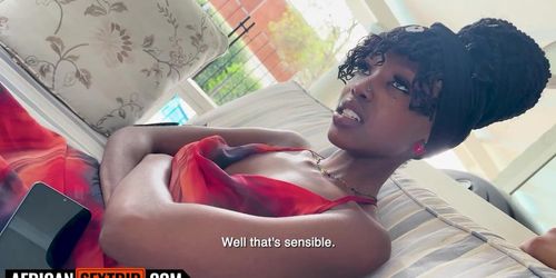 Teen Ebony Babe Rides Hard in Secret
