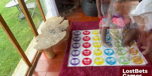 Blowjob Surprise in Strip Twister Game