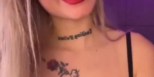 Tattooed Blonde Sings Very Sensually - Telegram Soft
