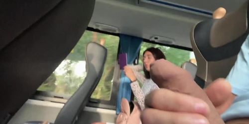 Katty West's Public Bus Handjob Escapade