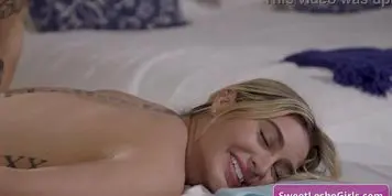 Blonde Lesbian Roommate Seduction: Busty Ella Reese & April Olsen Massage Scene
