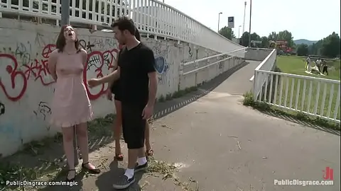 Public BDSM: Sandra Romain Dominates Crystal Sparx