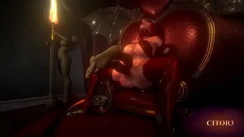 Red Latex Vore Mistress Engulfs Slave in Dominant Display