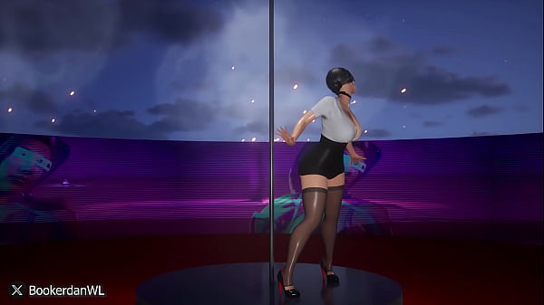 Pole Dancer's Seductive Ride on Stage