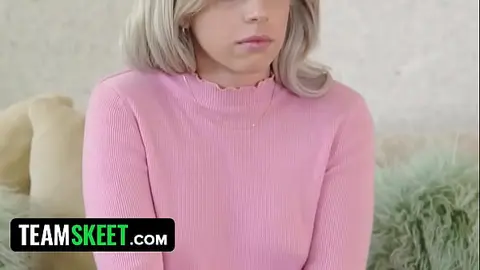 Young Petite Stepdaughter's First Time With Foster Parents