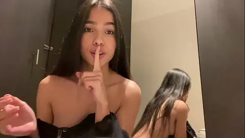 Fitting Room Orgasm: Intense squirting and cumming scene