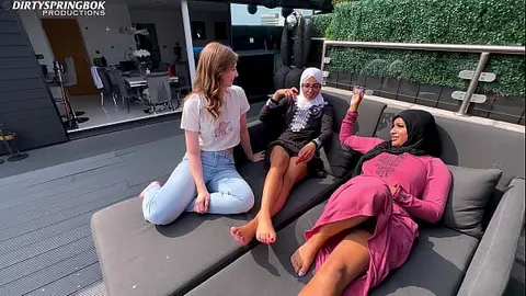 Interracial Threesome: Muslim Men and a White Woman