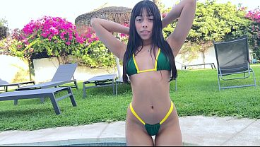 Stepdaughter in Pool: Hot Milk in Ass POV Scene