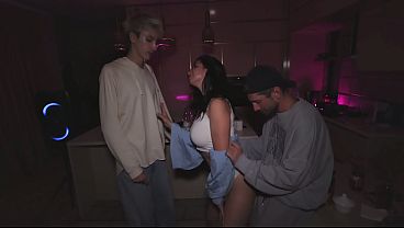 Busty Milf Cheats at House Party & Squirts in Front of Boyfriend