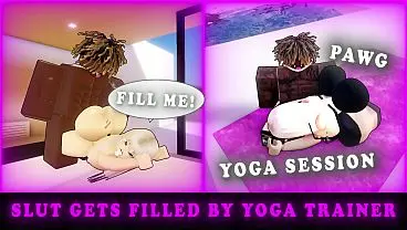 PAWG Babe Filled by Yoga Instructor in Roblox Fantasy Scene