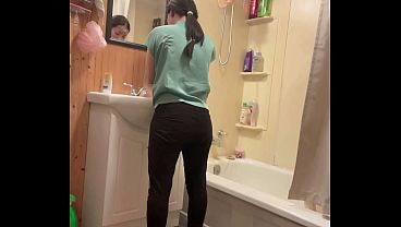 Hana Cleans Her Face Then Gets Naked in Intimate Scene