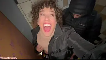Public Anal Encounter: Risky Bathroom Breeding