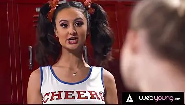 Lesbian Cheer Captains Clash in Wild Locker Room Sex