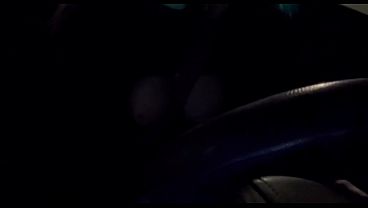 Sexy car ride with Artemisia Love flashing her juicy big boobs