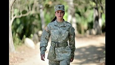 AI Generated Topless Military Woman Video