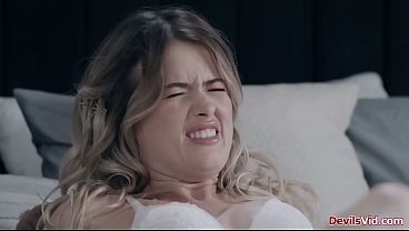 Blonde stepdaughter gets a good pounding from black stepdad