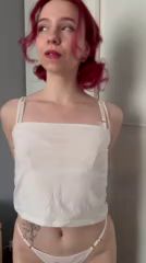 Sultry Lingerie Tease: Bra Reveal