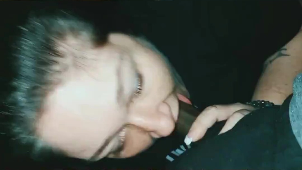 Throat Action with Intense Eye Contact