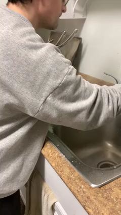 Husband Helps with Household Chores in Sexy Roleplay
