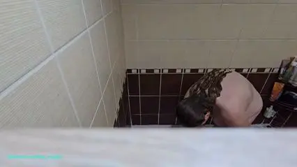 BBW Wife Shower Masturbation Caught on Camera