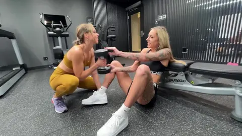 Serenity Cox & Angie Bloom Gym Encounter with Cum Swap