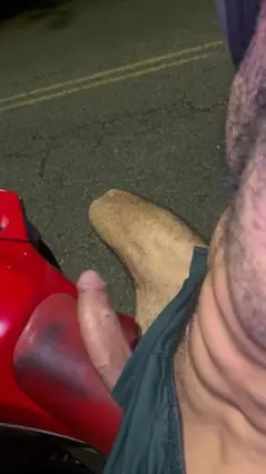 Hairy Guy Exposes Huge Boner in Public Street Scene