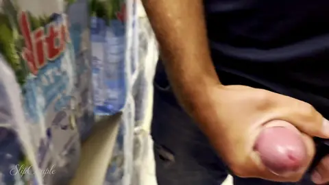 Risky Supermarket Cumshot Encounter Unfolds